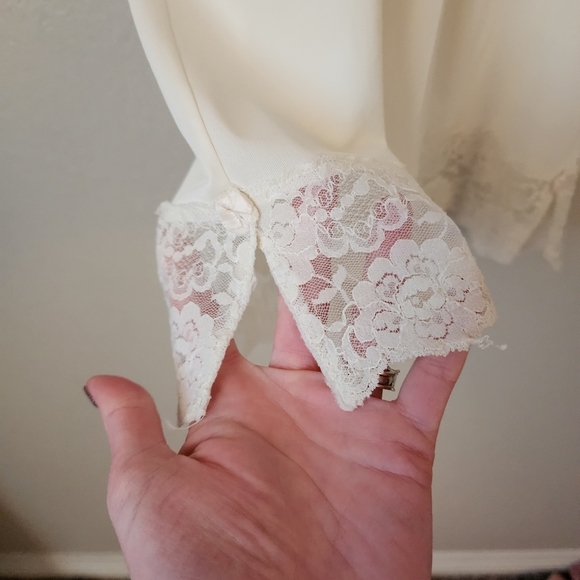 VINTAGE‎ x 60s floral lace slip dress lace trim - Picture 6 of 8